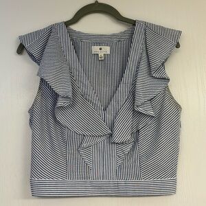 Ruffle cropped blouse
